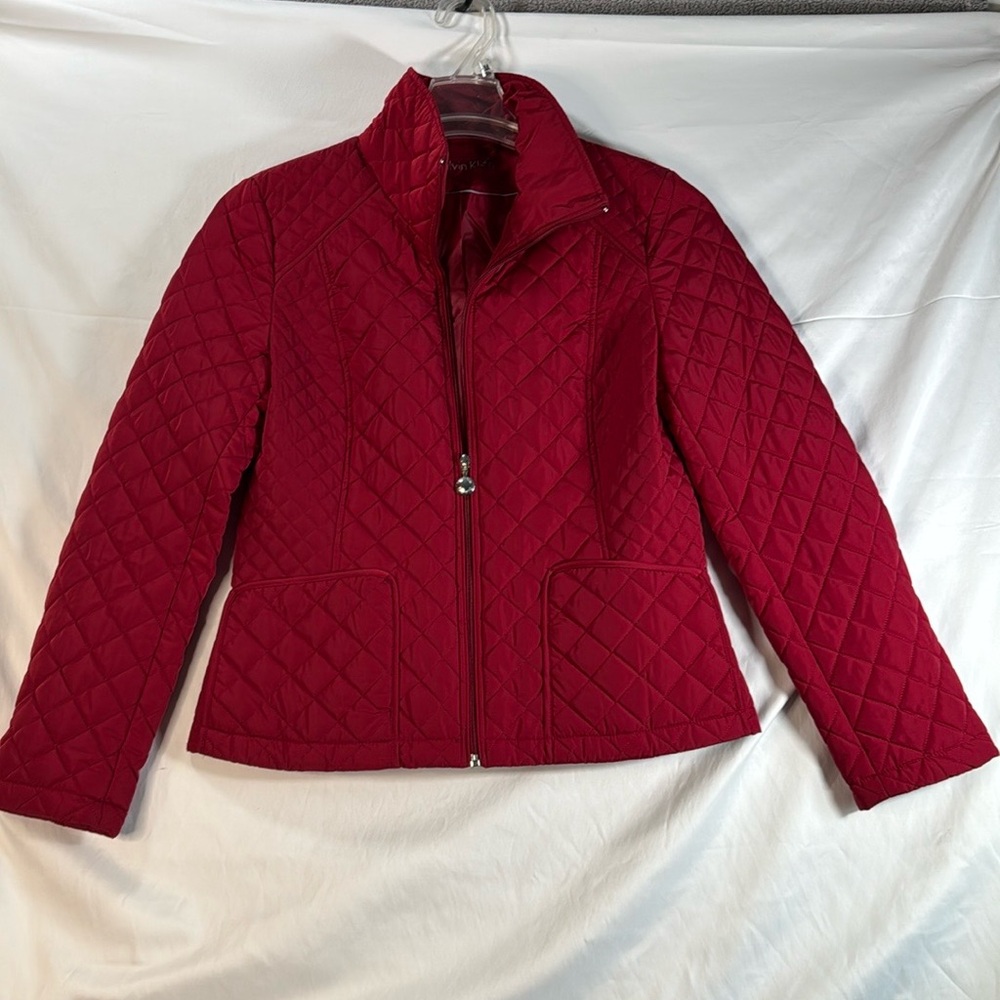 Calvin Klein Women's Red Quilted Jacket